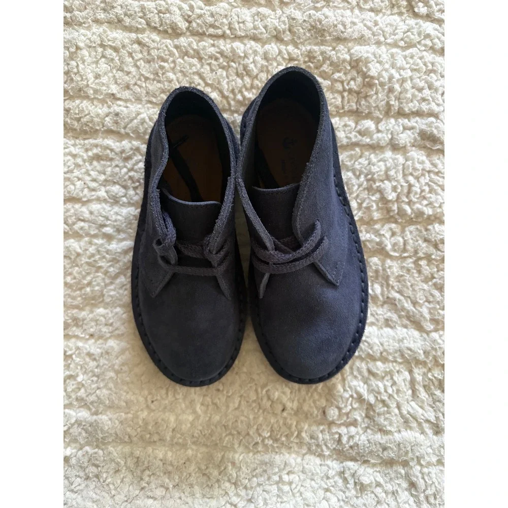 Crewcuts J.Crew Boys Navy Blue Suede Chukka Boots Made in Italy Toddler‎ Sz 11